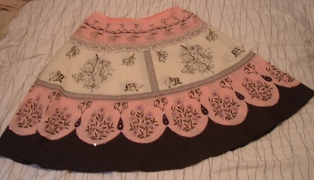 Pink & Brown Skirt