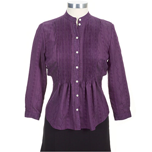 Purple pintucked blouse!